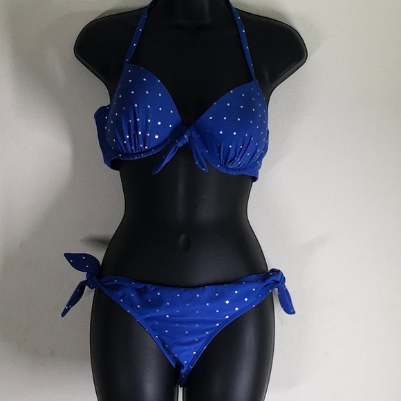 American Eagle Outfitters Other - American Eagle Aerie Bridgette Blue  Silver  Polka